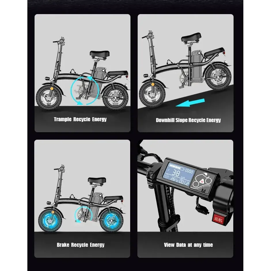 Playa eBikes® "350W" Folding eBike – Compact, Affordable, Ready for the Dust - Image 4