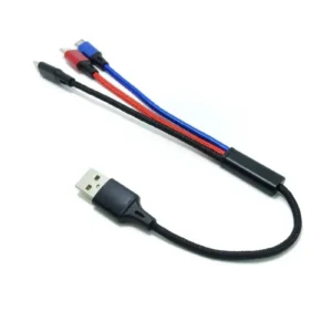 Multi USB Cables (30cm, 3 In 1 Micro USB Type C Charger Cable)